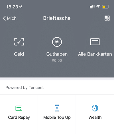 WeChat-Brieftasche