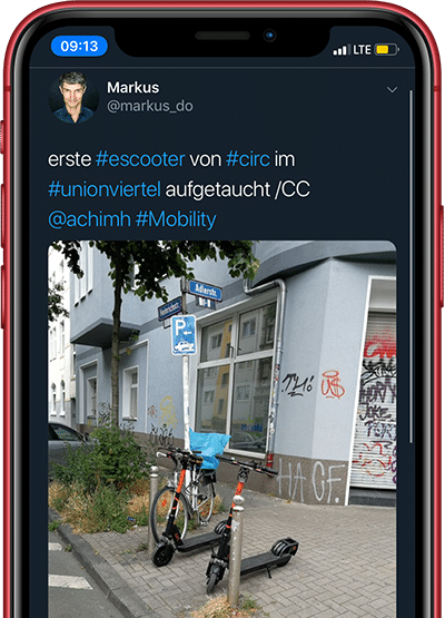 E-Scooter von Circ auf Twitter