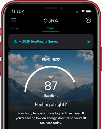 Die App des Oura hilft bei der Früherkennung von Corona